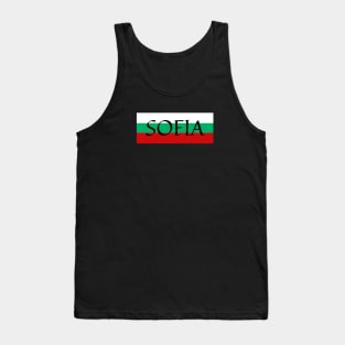 Sofia City in Bulgaria Flag Stripes Tank Top